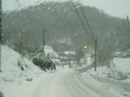 お正月らしく・・雪模様