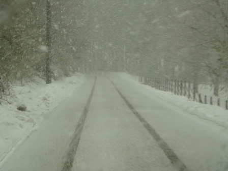 お正月らしく・・雪模様