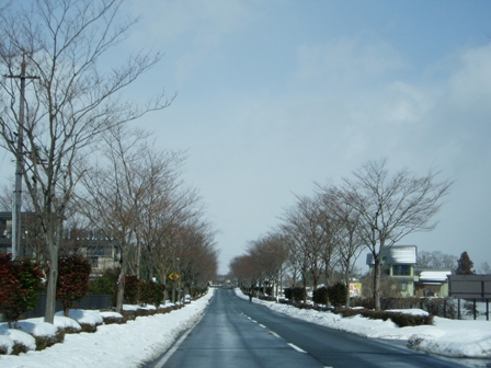 雪雲の境目・・高島市内