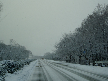 雪雲の境目・・高島市内
