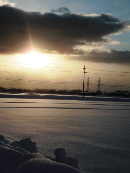 雪朝風景・・・