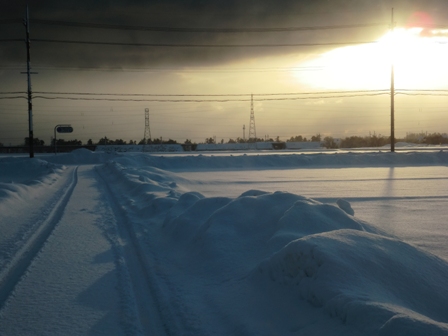 雪朝風景・・・