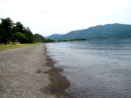 今朝の琵琶湖周辺・・中庄浜からも