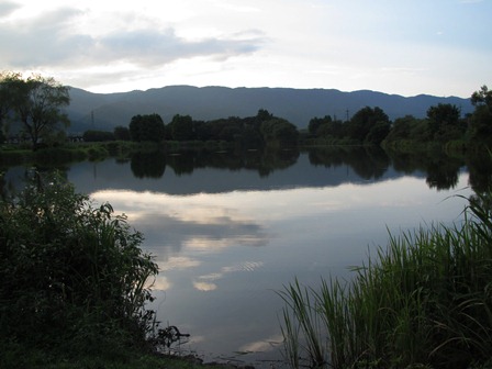 盆明け・・残暑・・琵琶湖風景