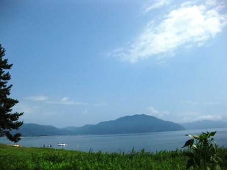 雨から青空・・琵琶湖へ