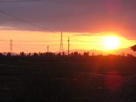 朝陽です・・夕日ではありません