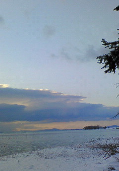 びわ湖・朝・風景