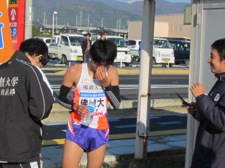 2010びわ湖大学駅伝・・高島市今津中継所・速報