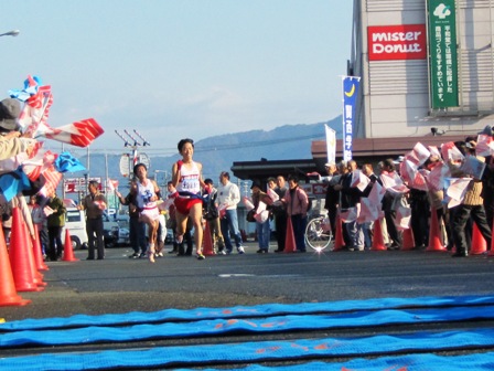 2010びわ湖大学駅伝・・高島市今津中継所・速報