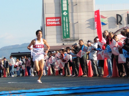 2010びわ湖大学駅伝・・高島市今津中継所・速報