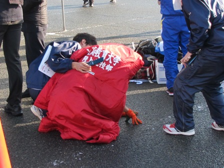 2010びわ湖大学駅伝・・高島市今津中継所・速報