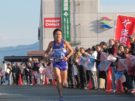 2010びわ湖大学駅伝・・高島市今津中継所・速報