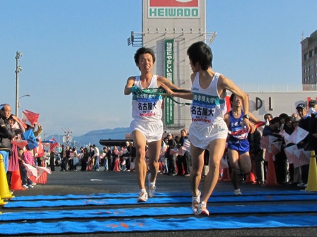 2010びわ湖大学駅伝・・高島市今津中継所・速報
