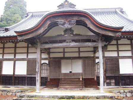 朽木、名刹、興聖寺、雨に紅葉