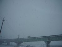 高島市・朝の雪