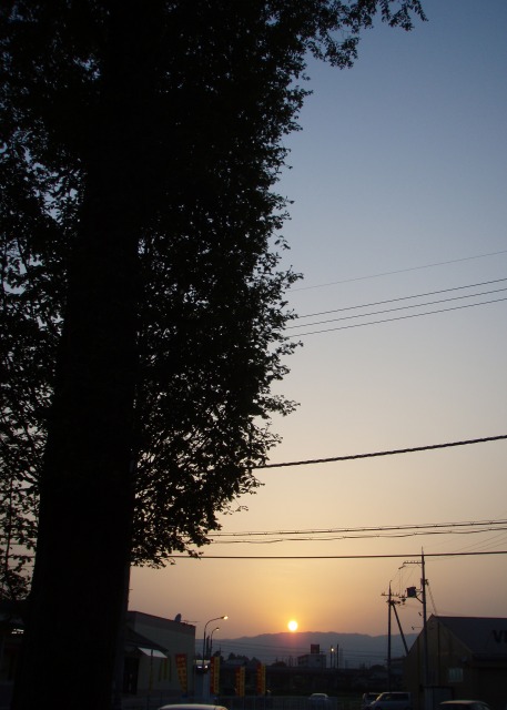 4月最後の夕暮れ・びわ湖