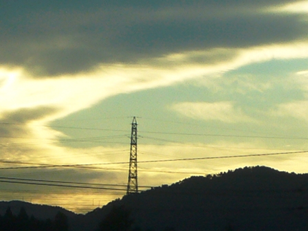 なにげなく、愁いな夕焼みながら・・。