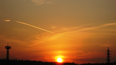 夕日です