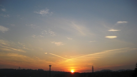 夕日です