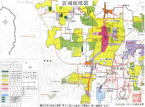 大和高田市都市計画総括図