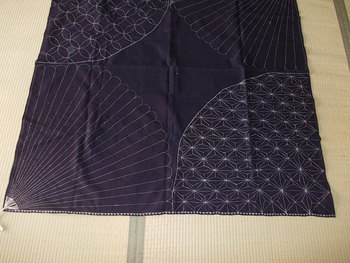 祖母が作った刺子の布