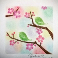 《募集》パステルアート「うぐいすと梅」２月１０日
